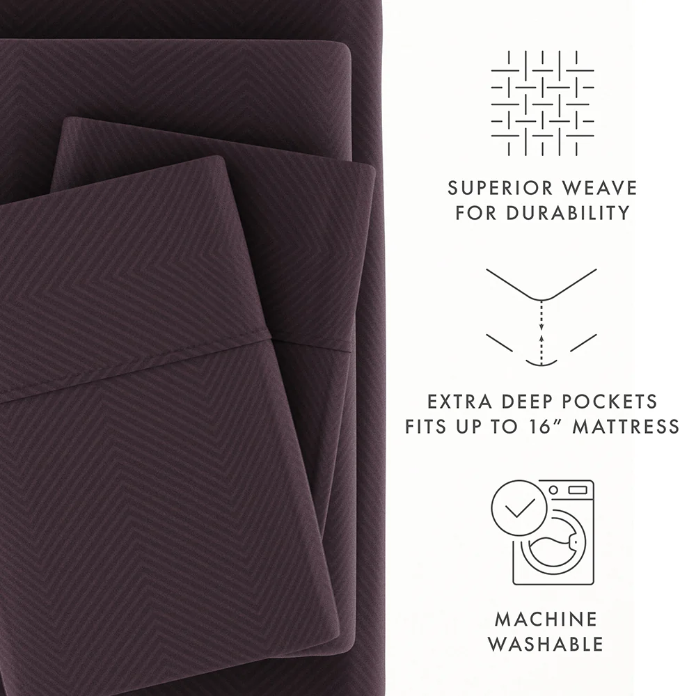 Chevron Embossed 4-Piece Sheet Set (Sale) - Image 36