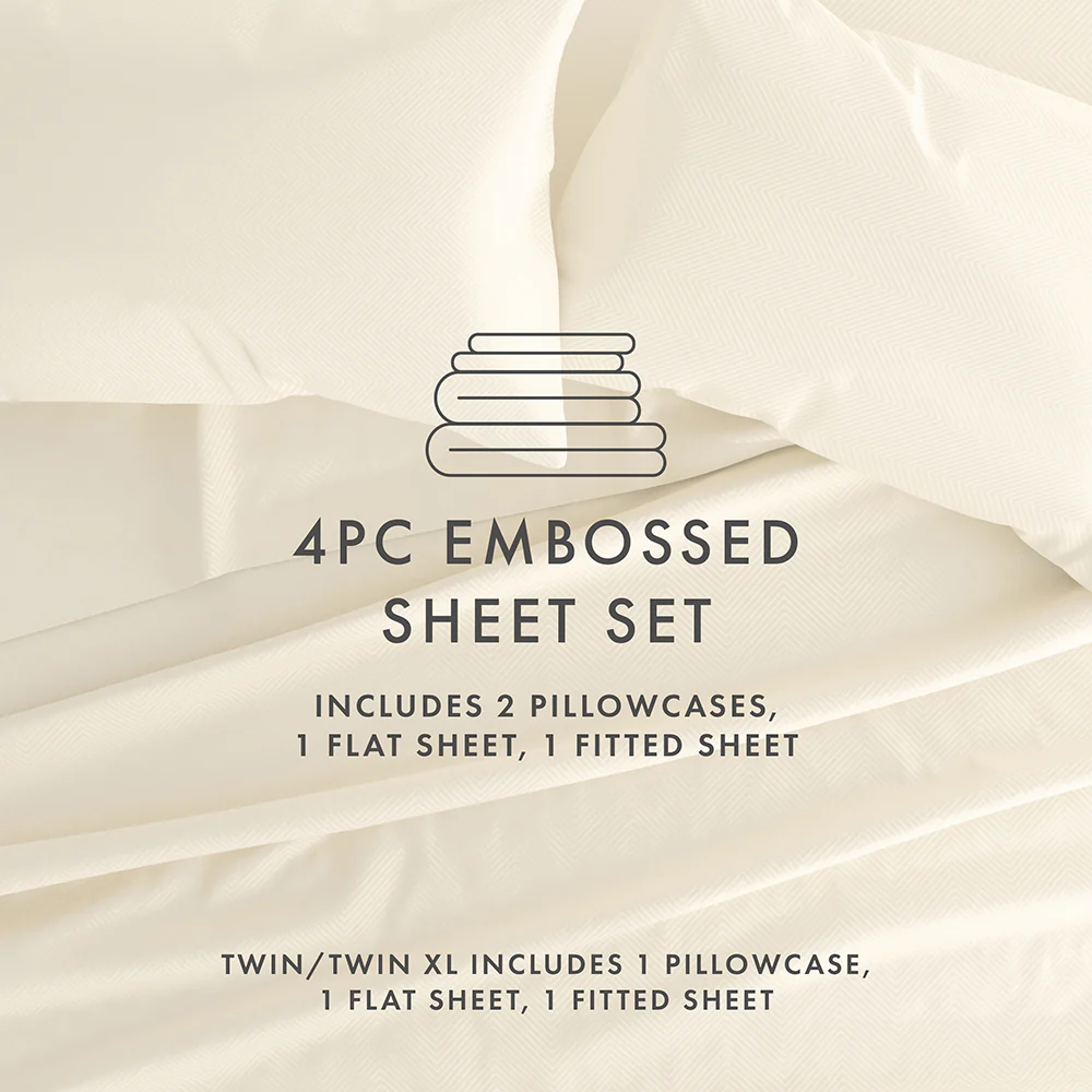 Chevron Embossed 4-Piece Sheet Set (Sale) - Image 39