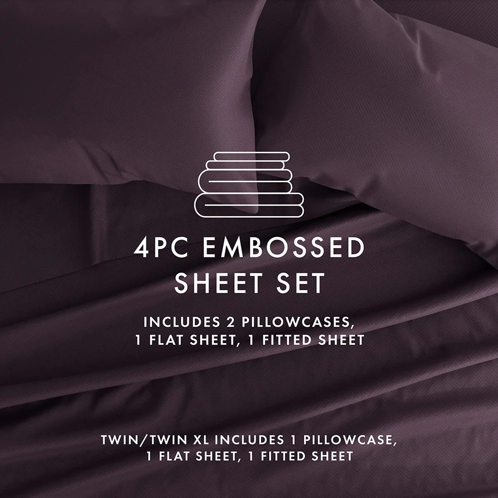Chevron Embossed 4-Piece Sheet Set (Sale) - Image 42