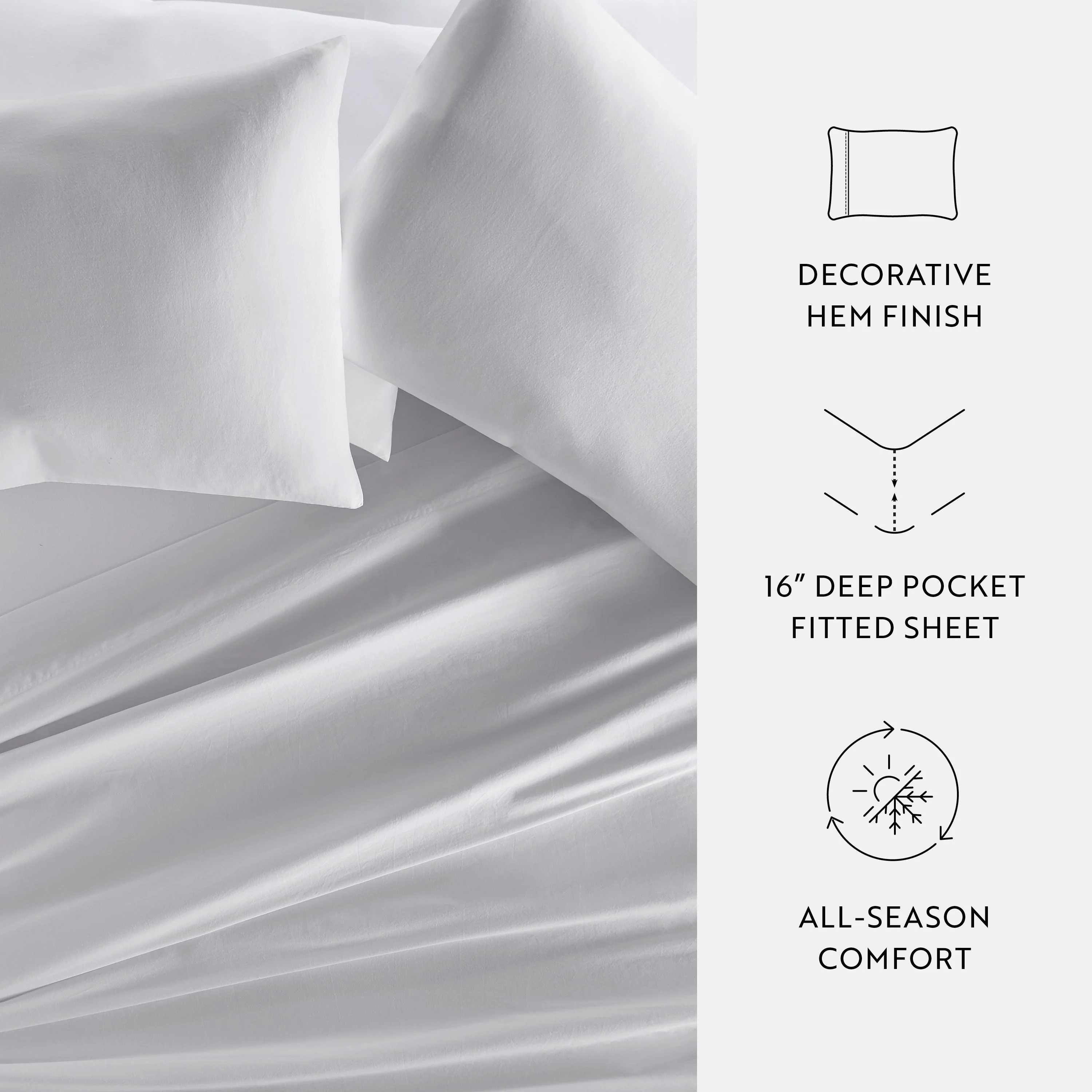 Sale - 4-Piece Long Staple 100% Cotton Sheet Set - Image 50
