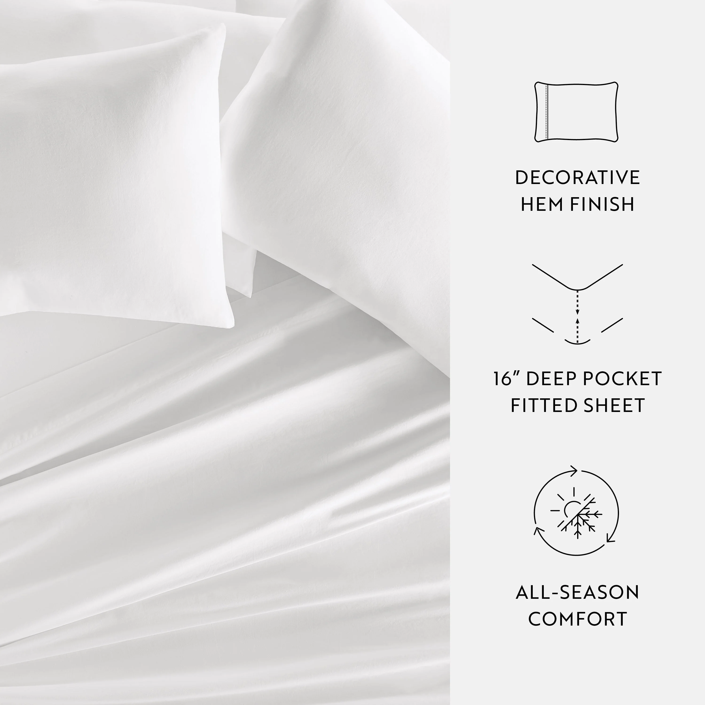 Sale - 4-Piece Long Staple 100% Cotton Sheet Set - Image 51