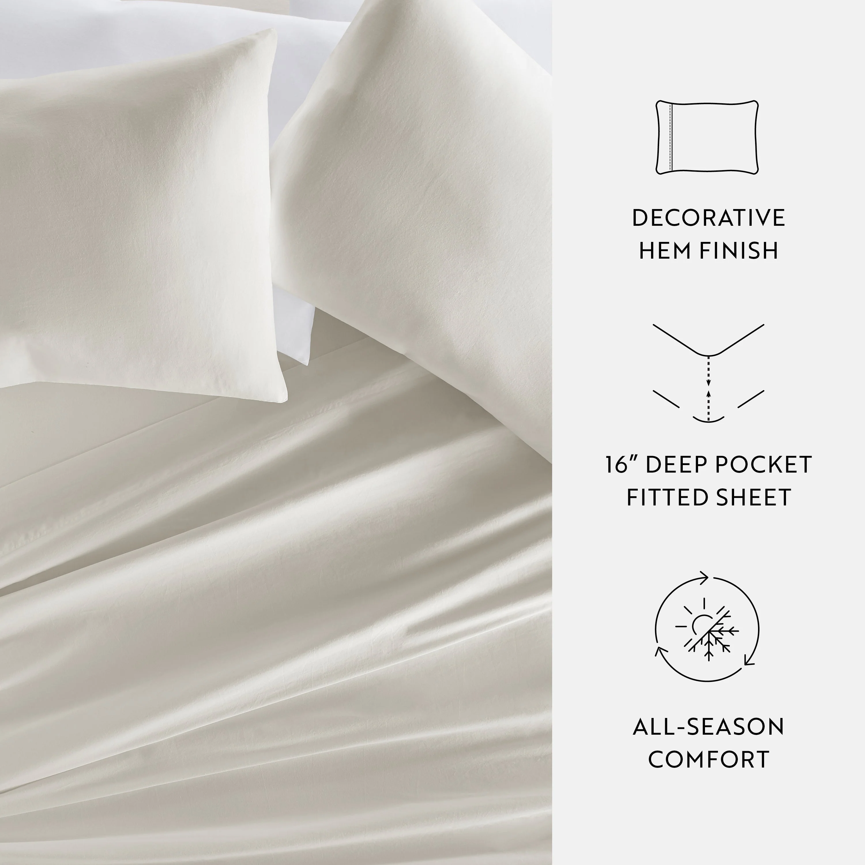 Sale - 4-Piece Long Staple 100% Cotton Sheet Set - Image 53