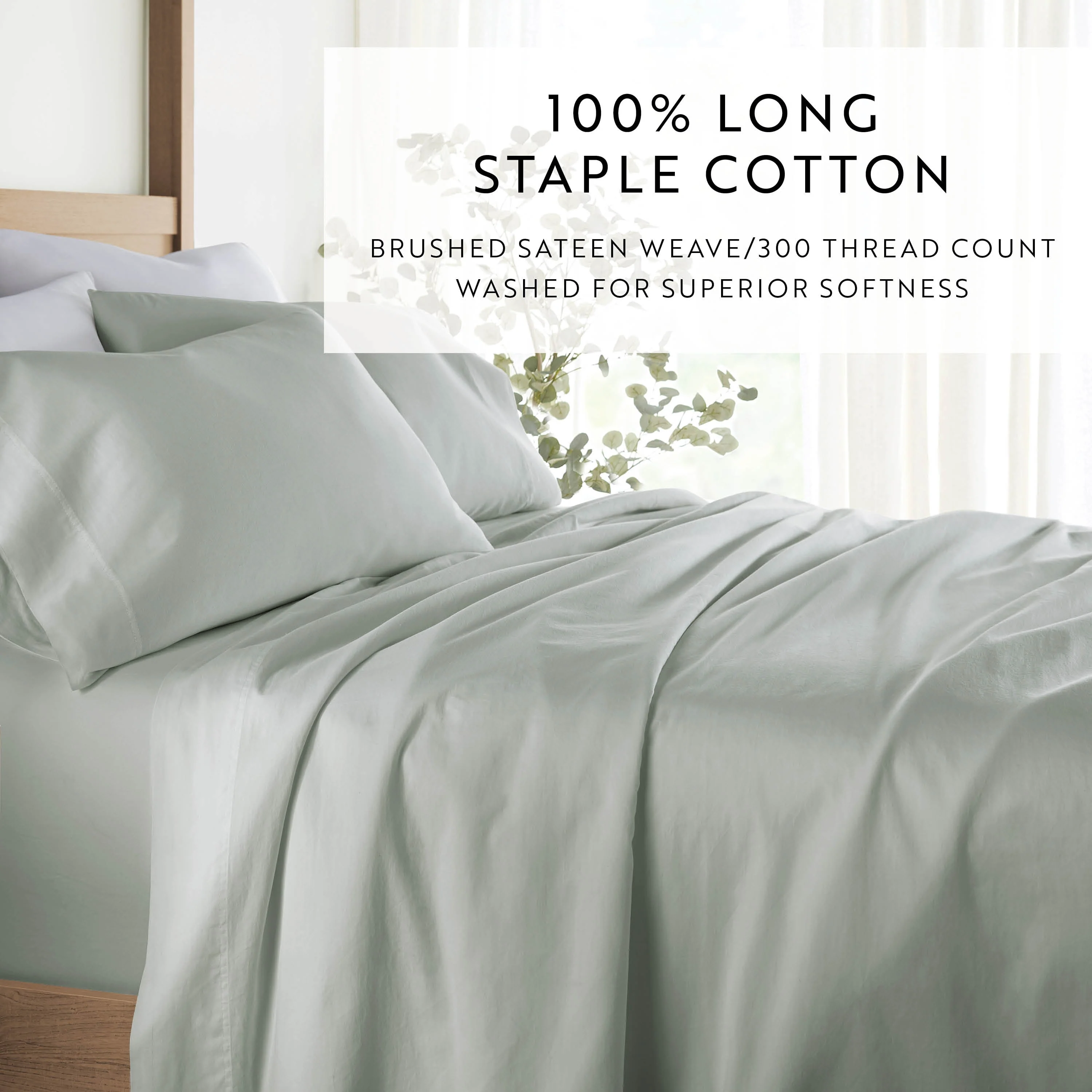Sale - 4-Piece Long Staple 100% Cotton Sheet Set - Image 55