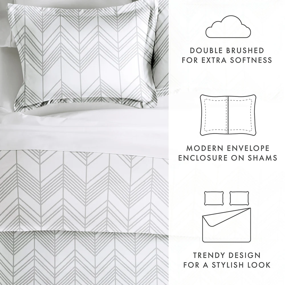 Alps Chevron Pattern 3-Piece Duvet Cover Set (Sale) - Image 8