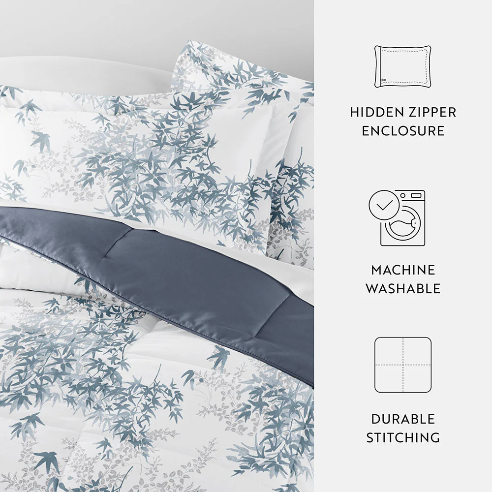 Bamboo Leaves Reversible Down-Alternative Comforter Set (Sale) - Image 13