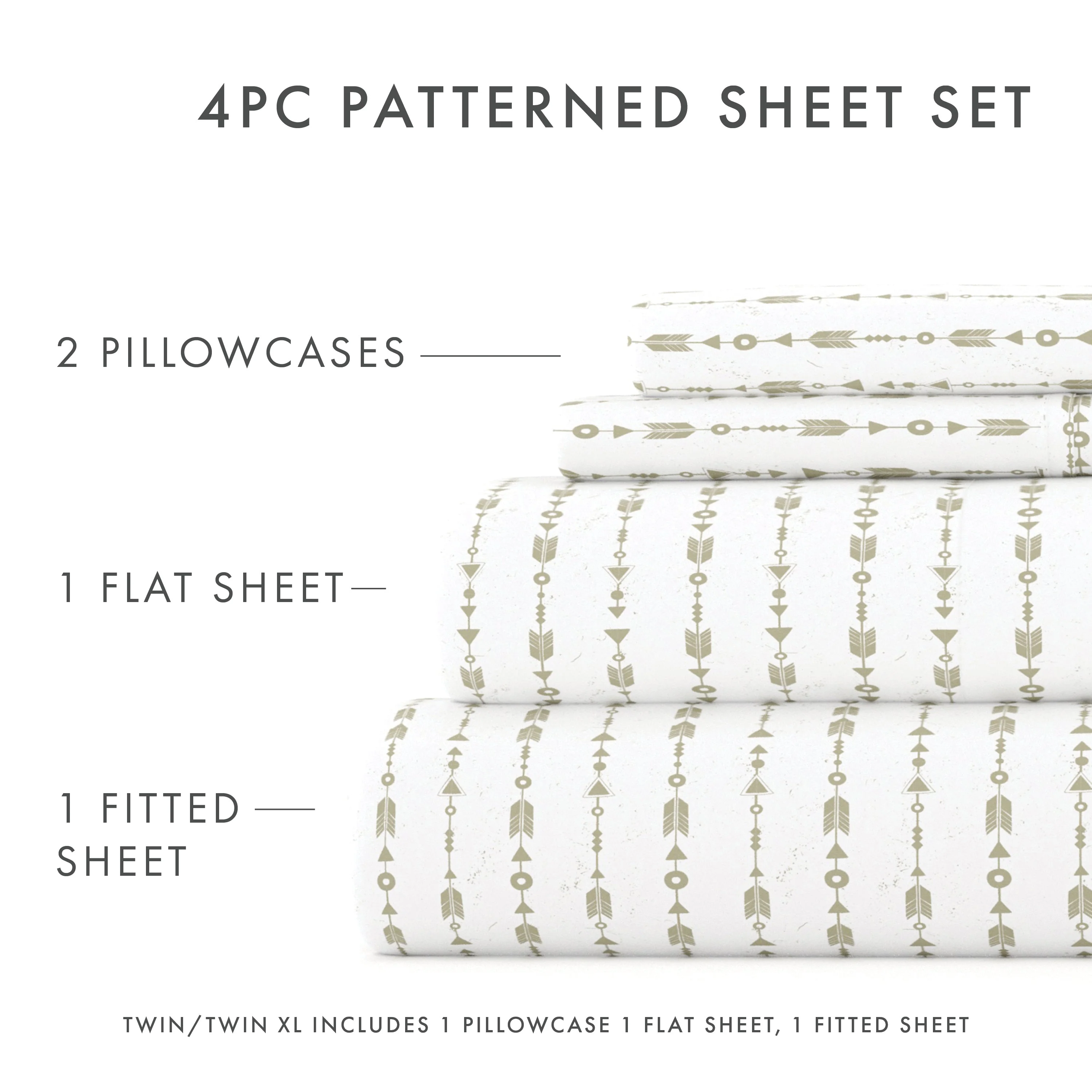 Beaded Arrows Pattern 4-Piece Sheet Set (Sale) - Image 11