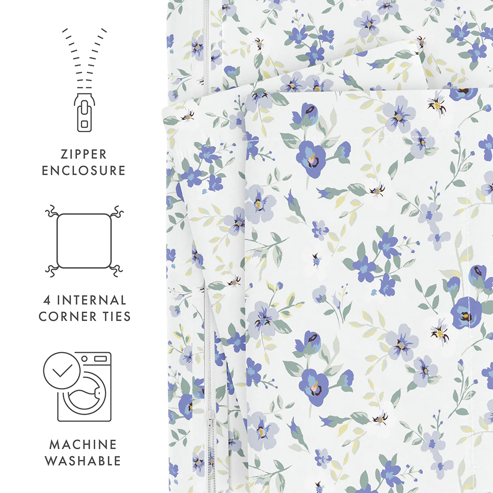 Blossoms Pattern 3-Piece Duvet Cover Set (Sale) - Image 17