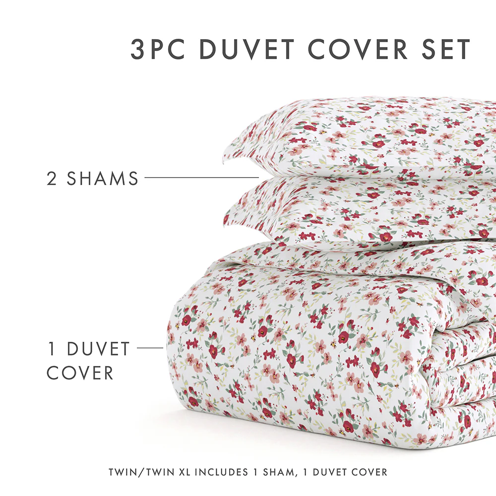 Blossoms Pattern 3-Piece Duvet Cover Set (Sale) - Image 22