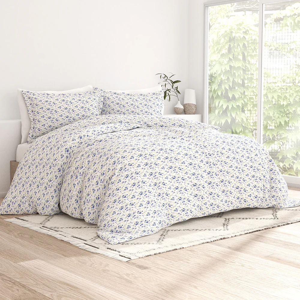 Blossoms Pattern 3-Piece Duvet Cover Set (Sale) - Image 3