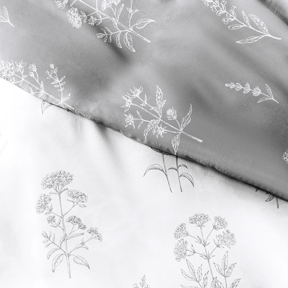 Botany Floral Pattern 3-Piece Reversible Duvet Cover Set (Sale) - Image 9