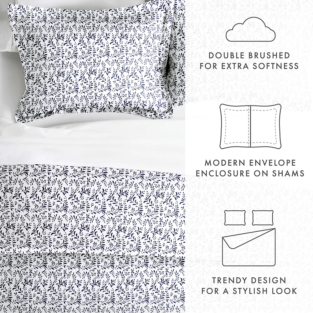 Burst of Vines Pattern 3-Piece Duvet Cover Set (Sale) - Image 22