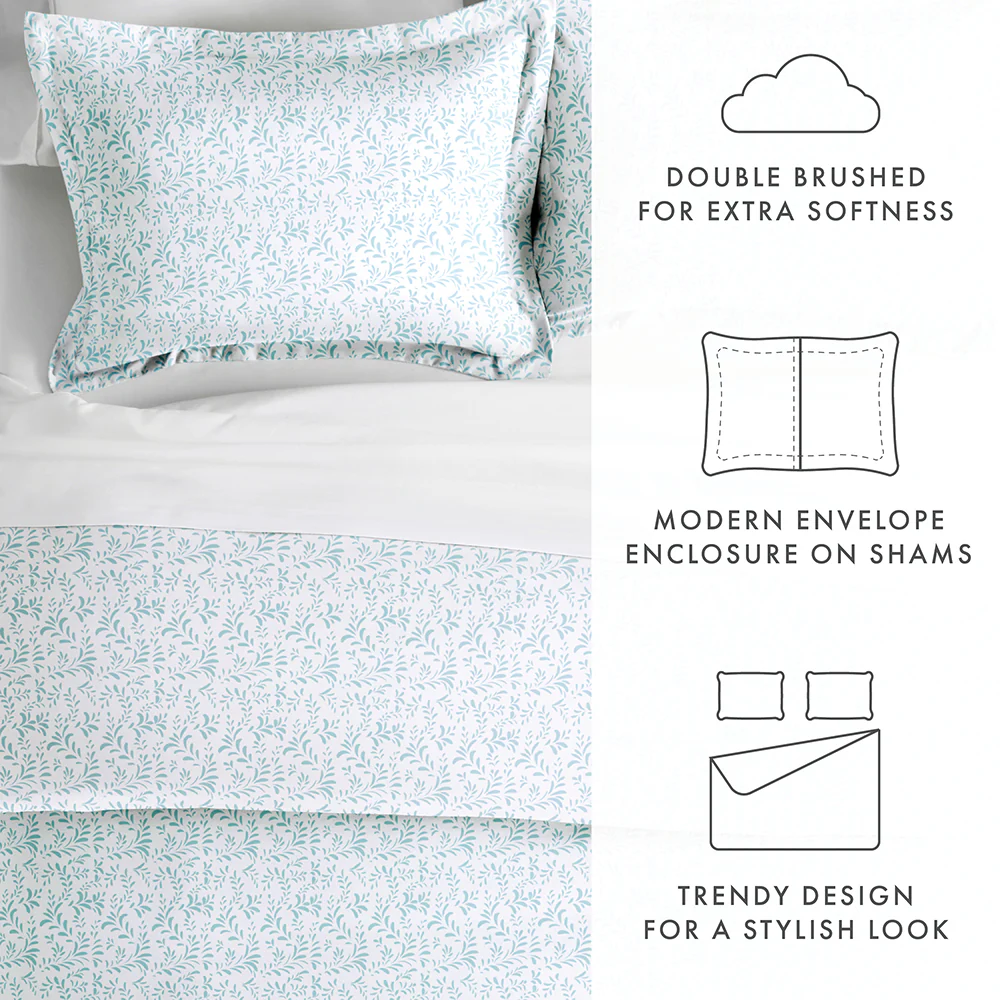 Burst of Vines Pattern 3-Piece Duvet Cover Set (Sale) - Image 23
