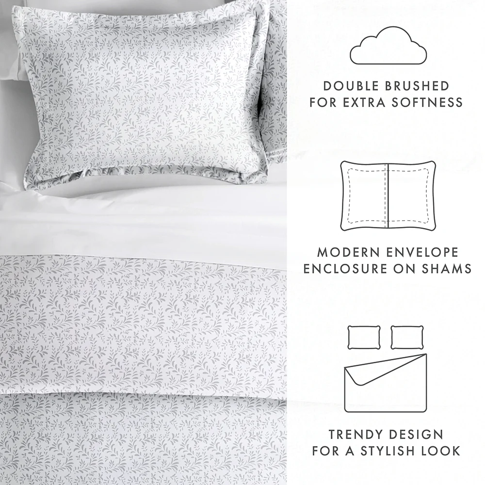 Burst of Vines Pattern 3-Piece Duvet Cover Set (Sale) - Image 24