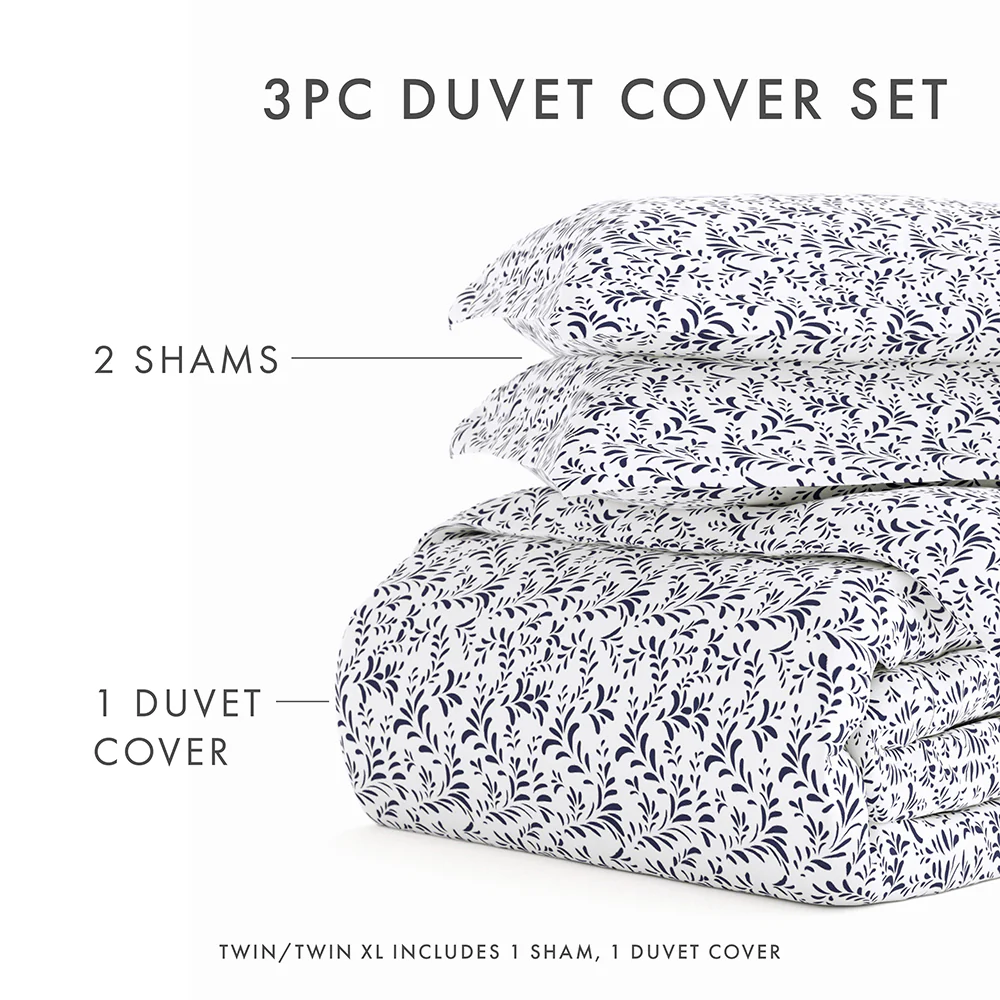 Burst of Vines Pattern 3-Piece Duvet Cover Set (Sale) - Image 31
