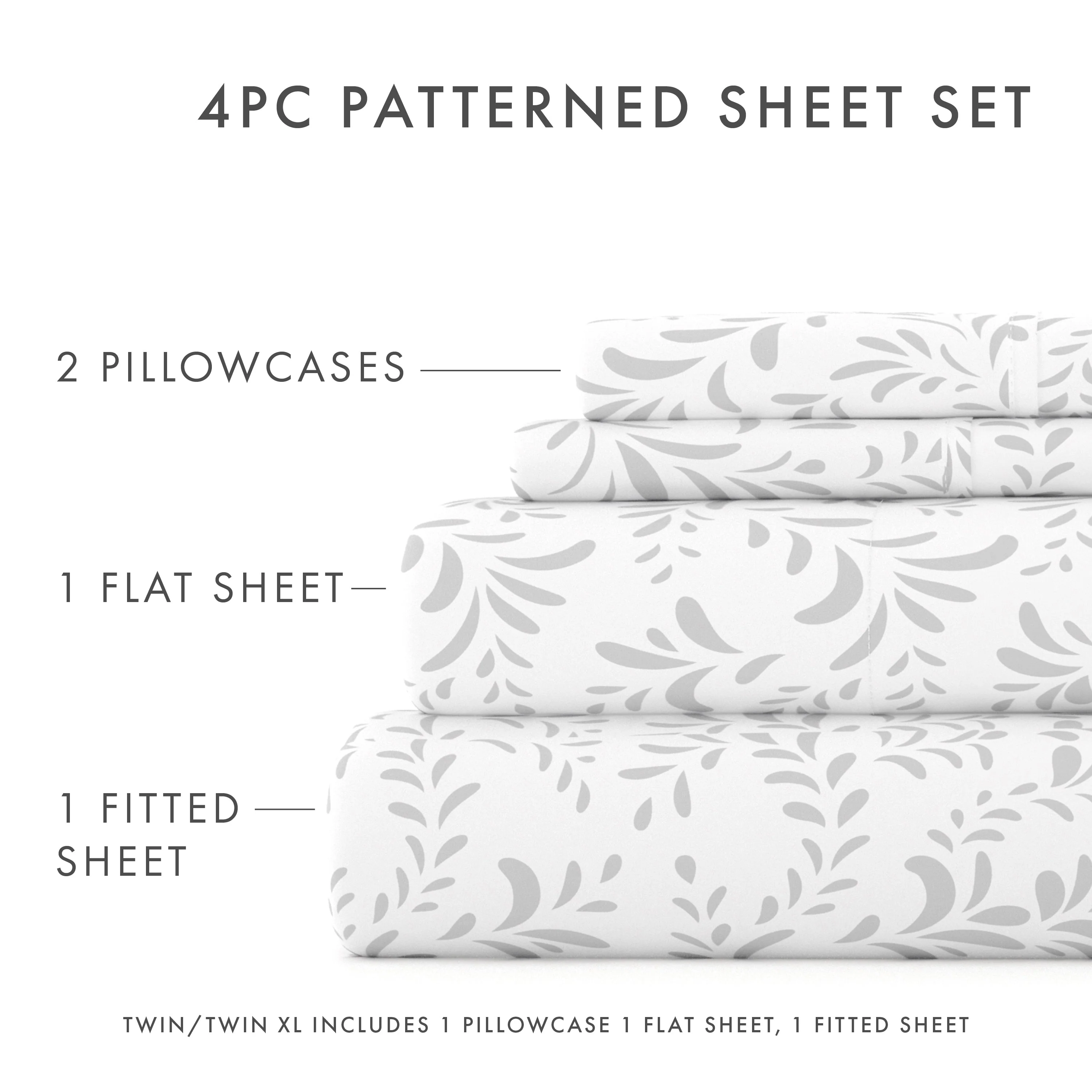 Burst of Vines Pattern 4-Piece Sheet Set (Sale) - Image 14