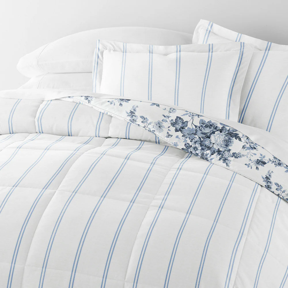 Cabbage Rose Reversible Down-Alternative Comforter Set (Sale) - Image 8