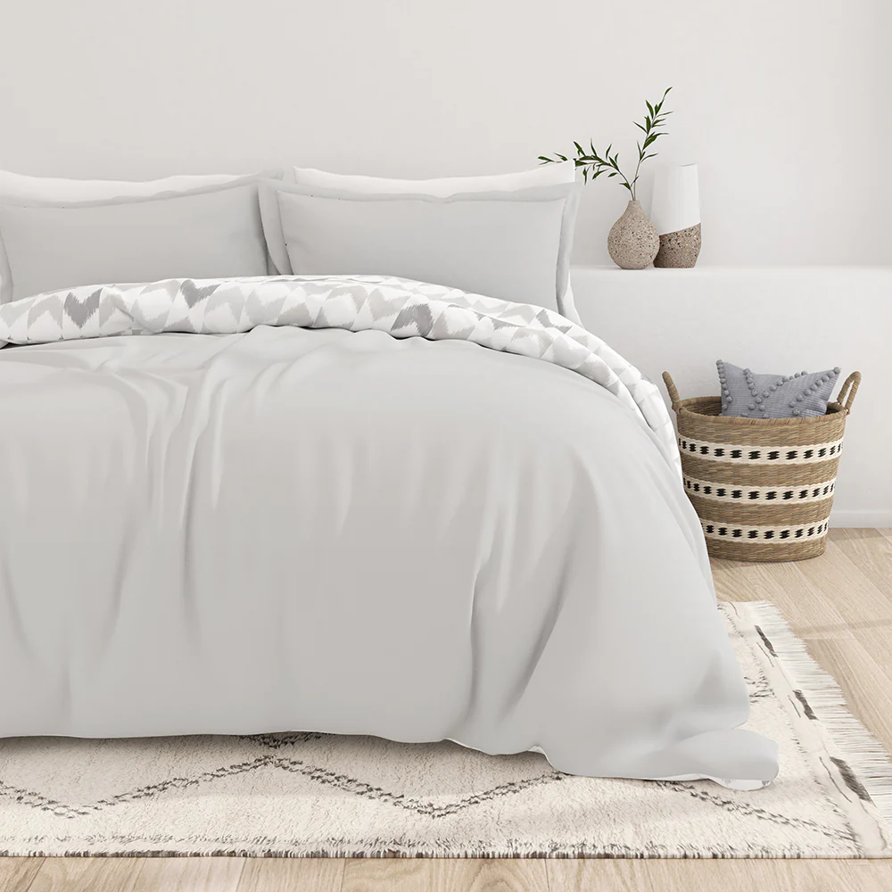 Chevron Sleep Pattern 3-Piece Reversible Duvet Cover Set (Sale) - Image 2