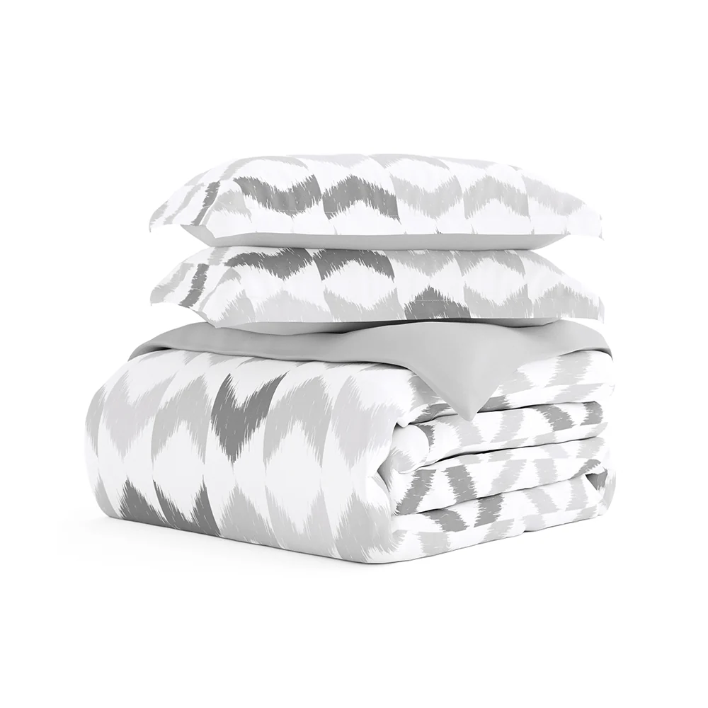 Chevron Sleep Pattern 3-Piece Reversible Duvet Cover Set (Sale) - Image 6