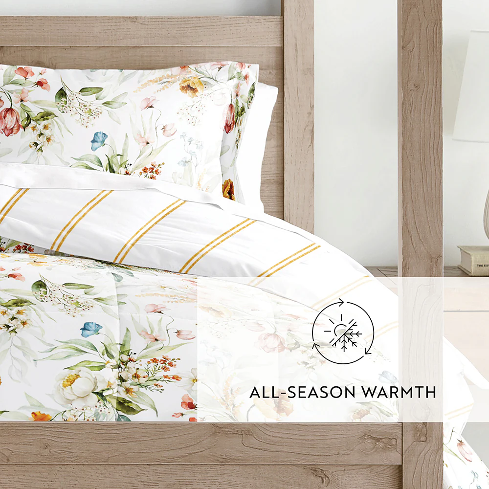 Chintz Floral Reversible Down-Alternative Comforter Set - Image 10