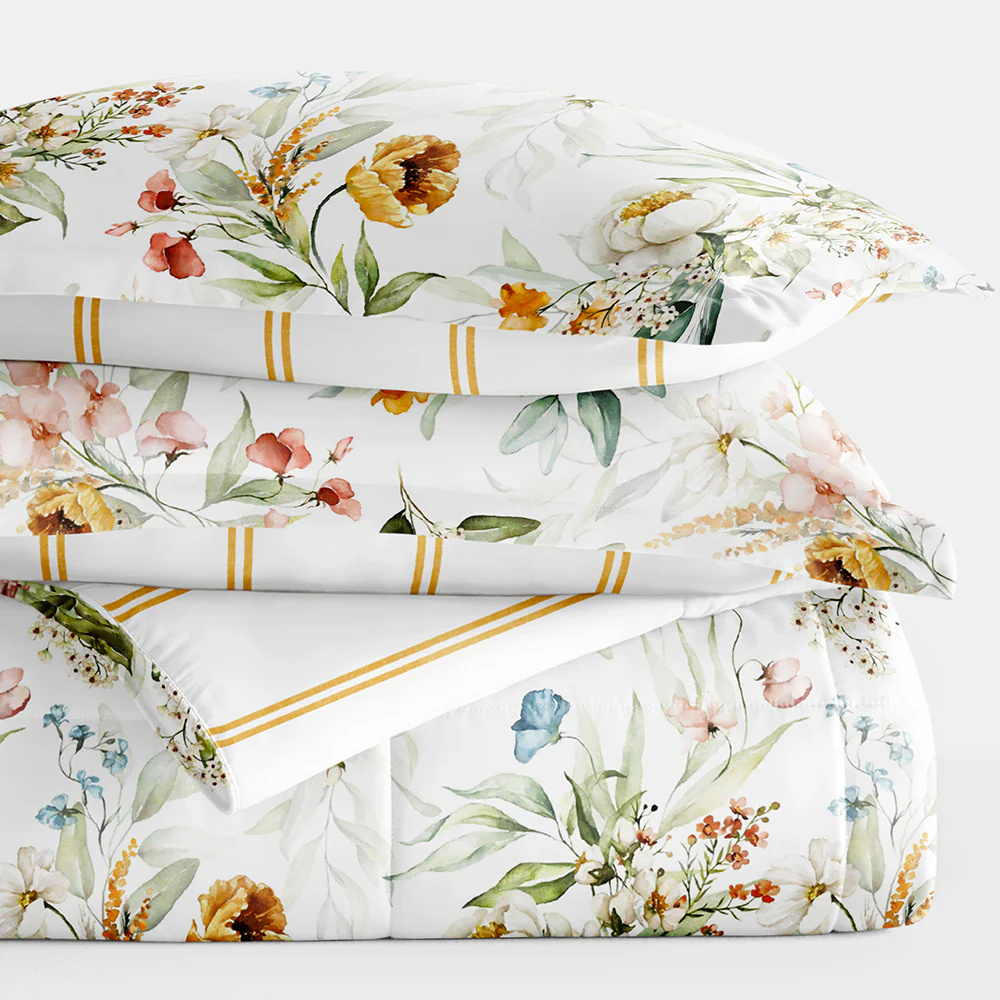 Chintz Floral Reversible Down-Alternative Comforter Set - Image 9