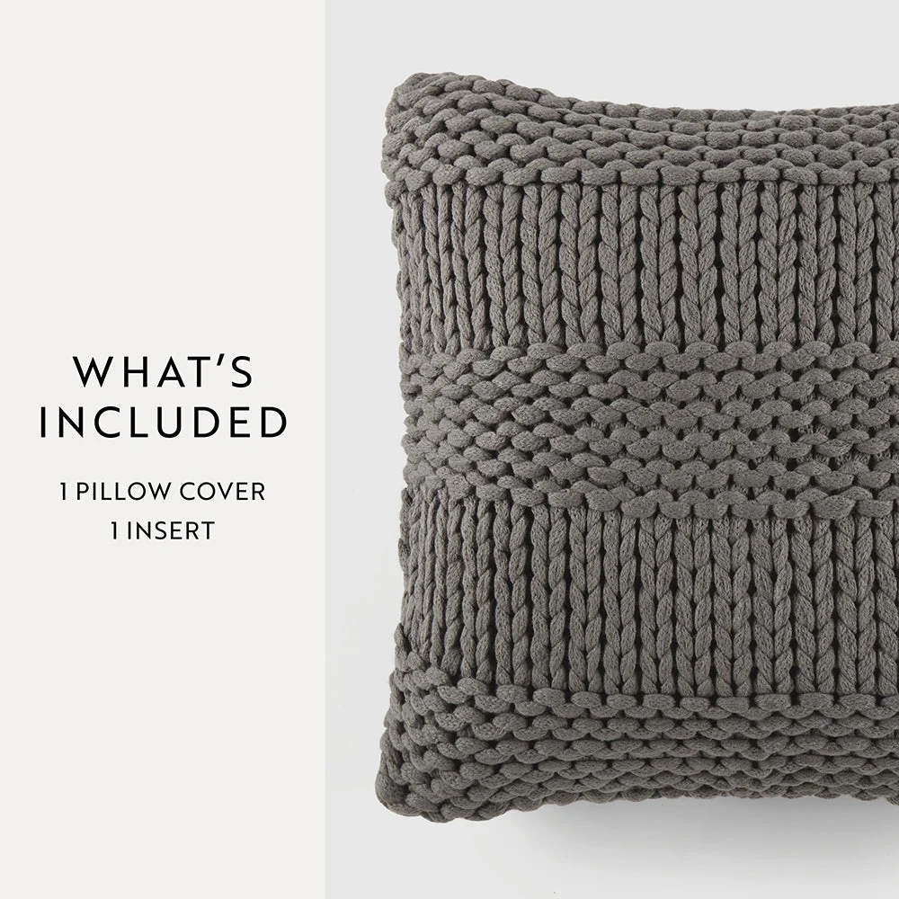 Chunky Knit Throw Pillow Cover and Insert (Sale) - Image 33