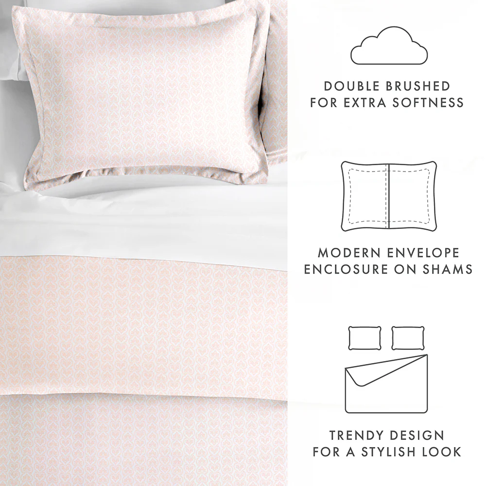 Classic in Pink Pattern 3-Piece Duvet Cover Set (Sale) - Image 8