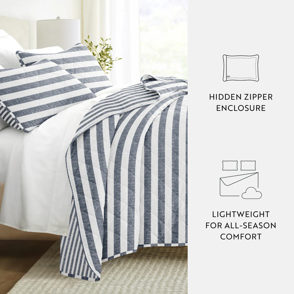 Classic Stripe Reversible Quilted Coverlet Set (Sale) - Image 18
