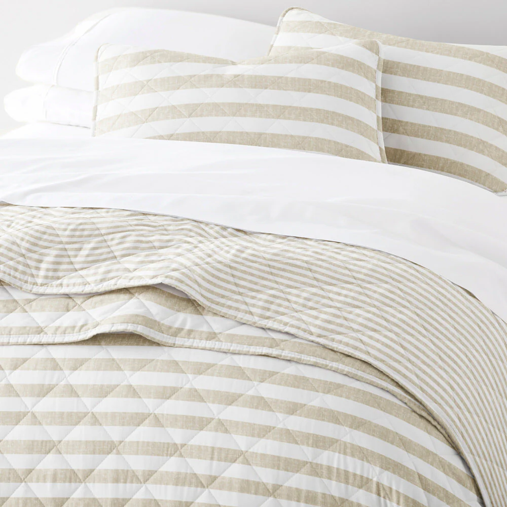 Classic Stripe Reversible Quilted Coverlet Set (Sale) - Image 9
