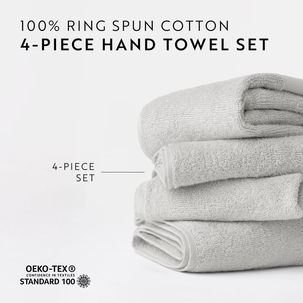 Ultra Soft 100% Cotton 4-Piece Hand Towel Set (Sale) - Image 35