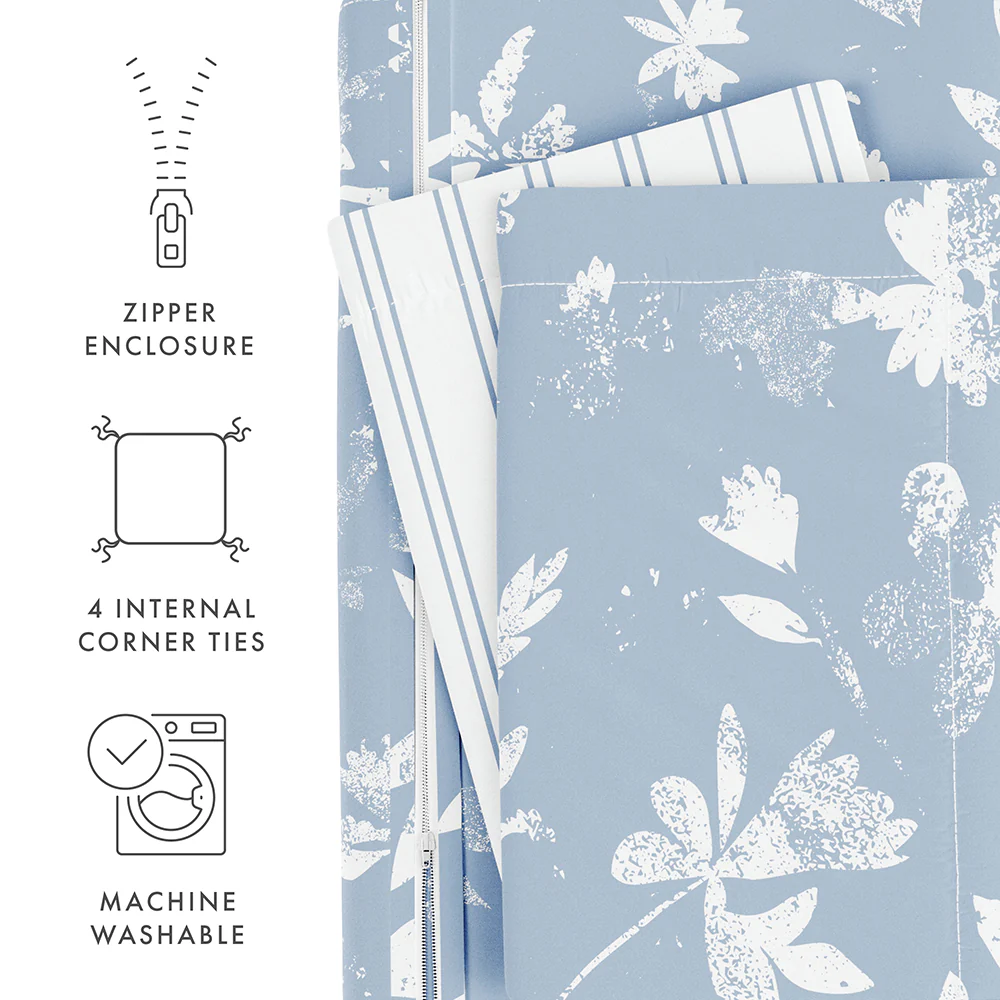 Country Home Pattern 3-Piece Reversible Duvet Cover Set (Sale) - Image 11