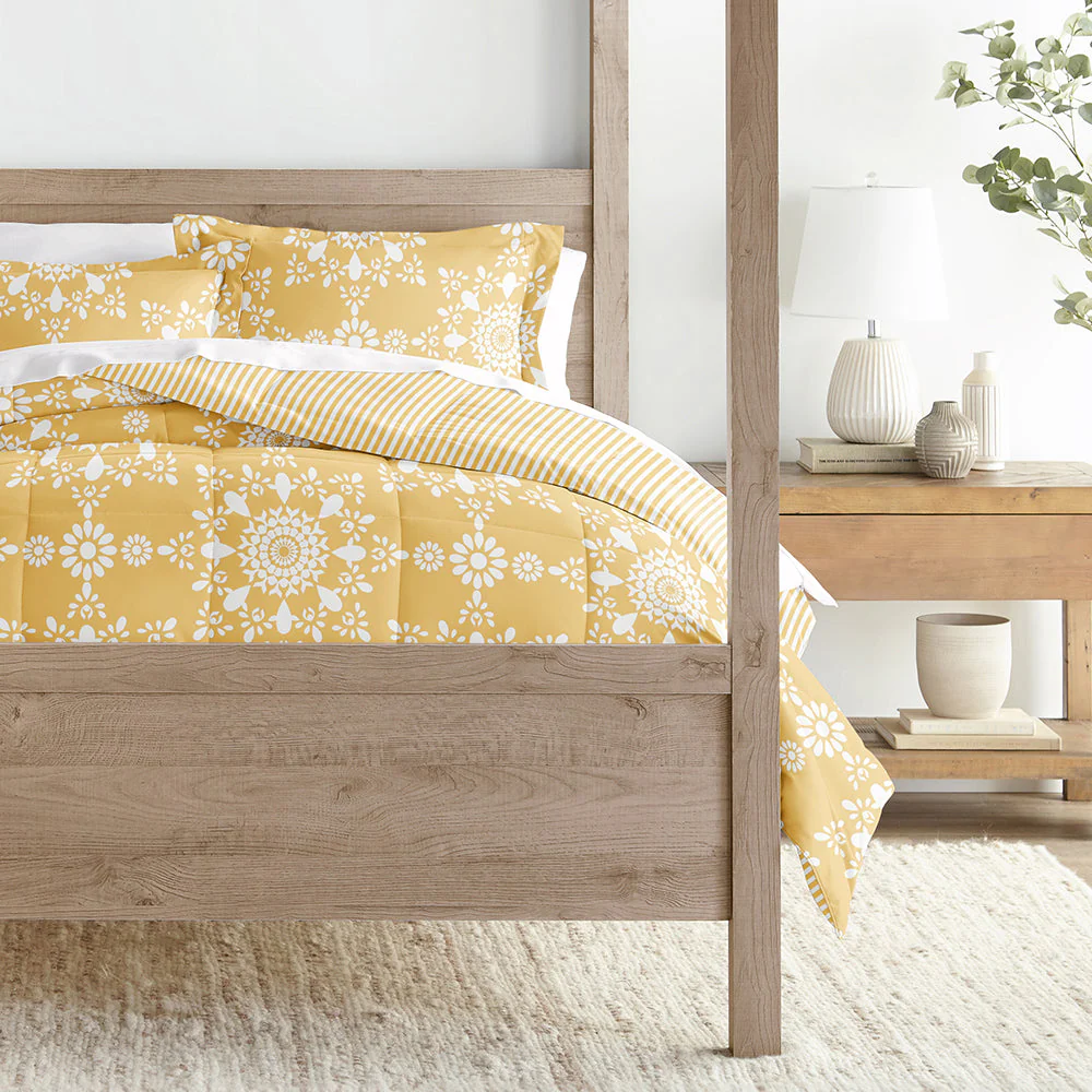Daisy Medallion Reversible Down-Alternative Comforter Set (Sale) - Image 18