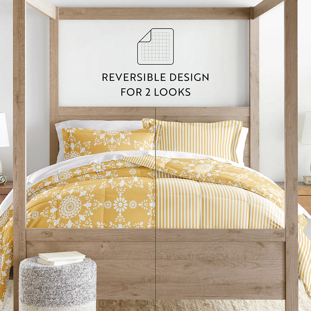 Daisy Medallion Reversible Down-Alternative Comforter Set (Sale) - Image 46