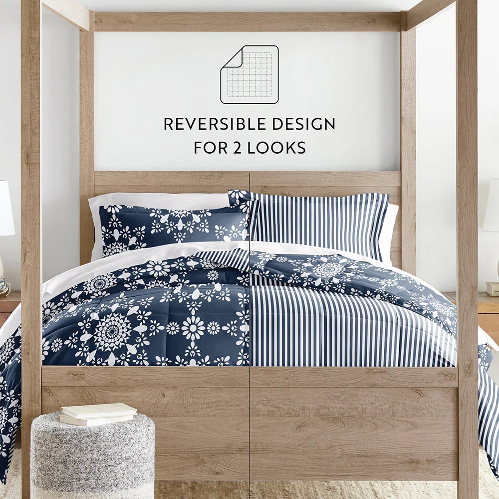 Daisy Medallion Reversible Down-Alternative Comforter Set (Sale) - Image 47