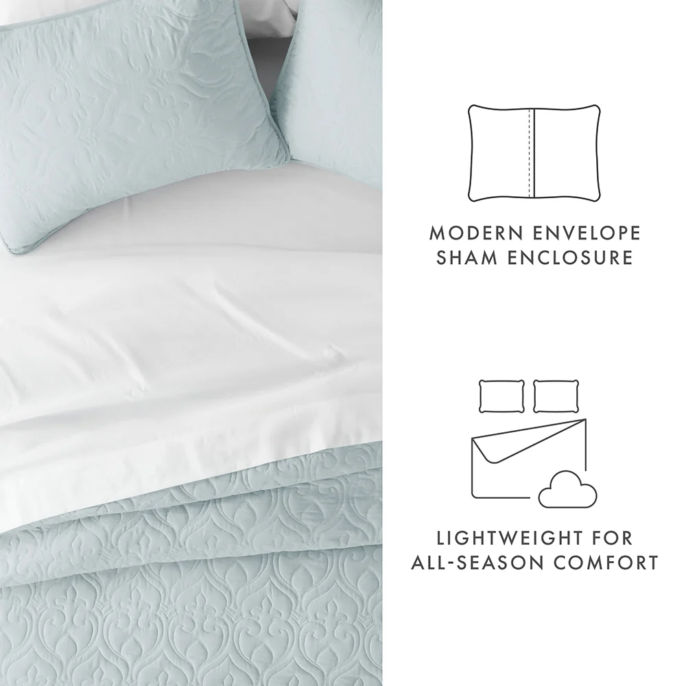 3-Piece Damask Quilted Coverlet Set (Sale) - Image 13
