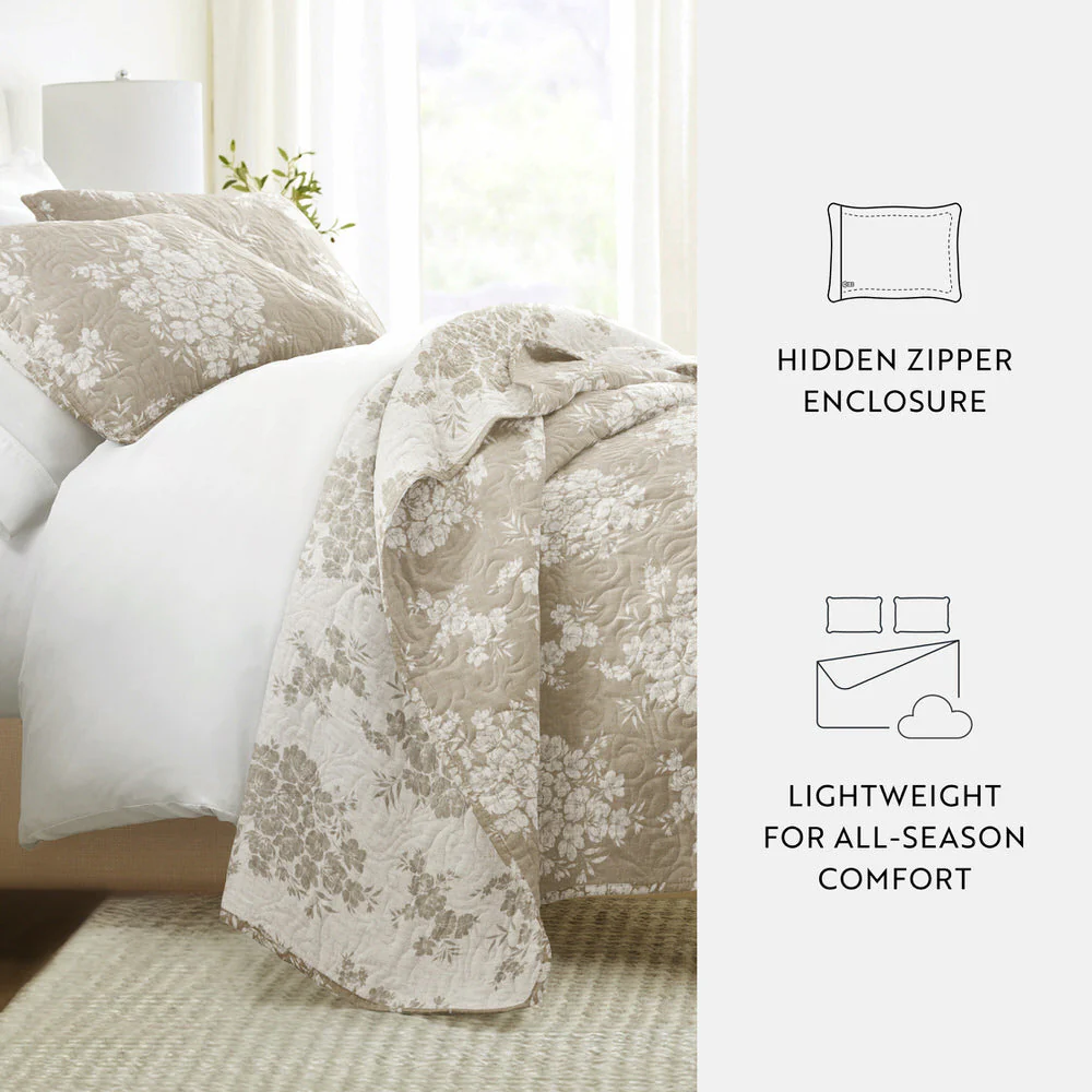 Distressed Bouquet Reversible Quilted Coverlet Set (Sale) - Image 35