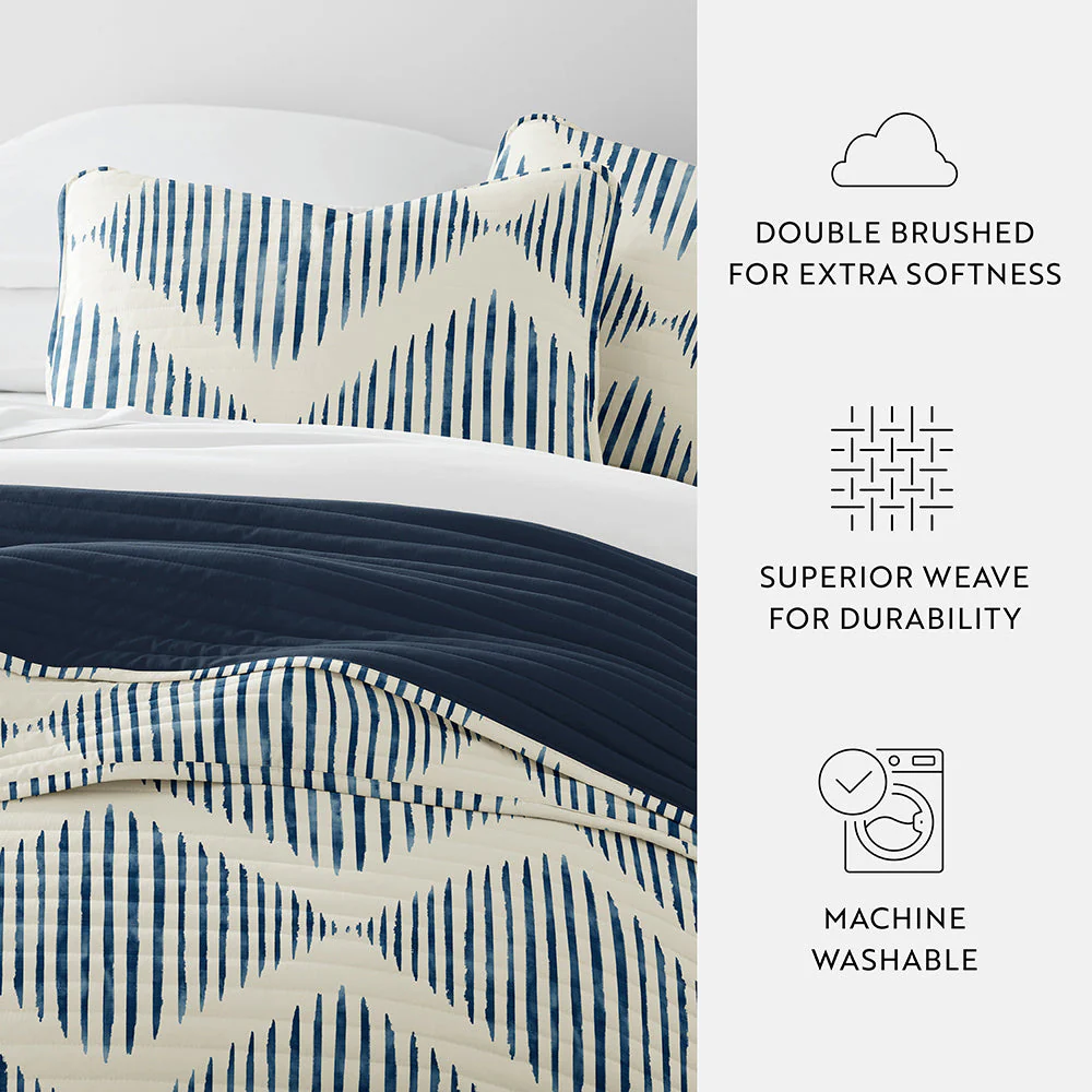 Distressed Diamond Reversible Quilted Coverlet Set (Sale) - Image 8