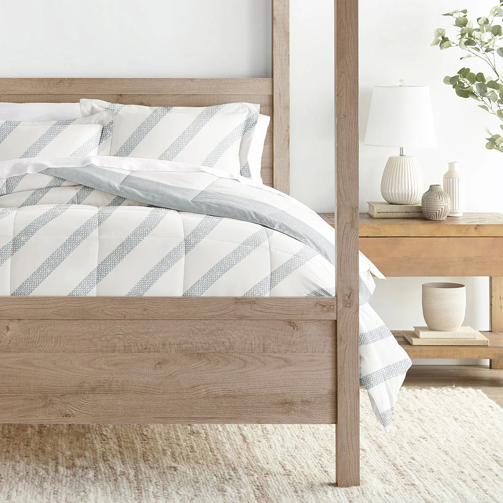 Distressed Stripe Reversible Down-Alternative Comforter Set (Sale) - Image 6