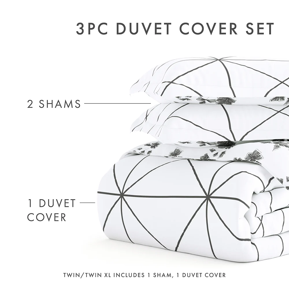 Edgy Flowers Pattern 3-Piece Reversible Duvet Cover Set (Sale) - Image 13