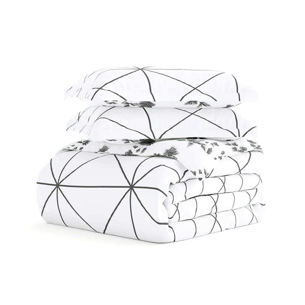 Edgy Flowers Pattern 3-Piece Reversible Duvet Cover Set (Sale) - Image 6