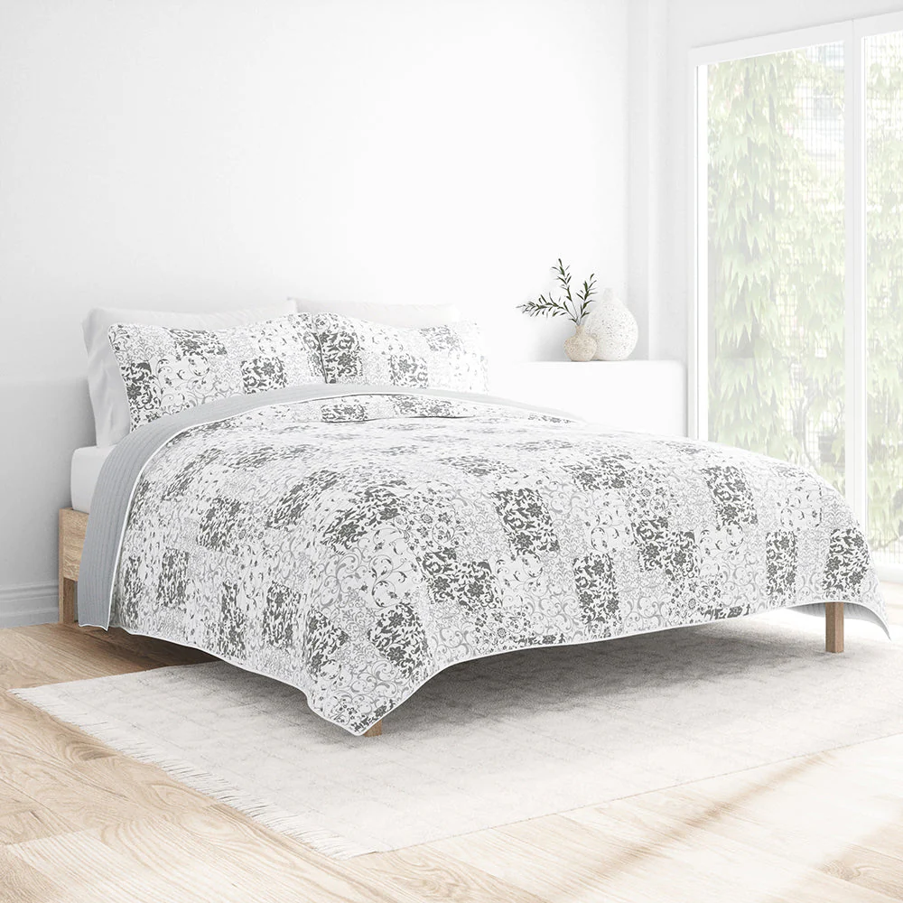 Sale - Floral 3-Piece Quilted Coverlet Set - Image 10