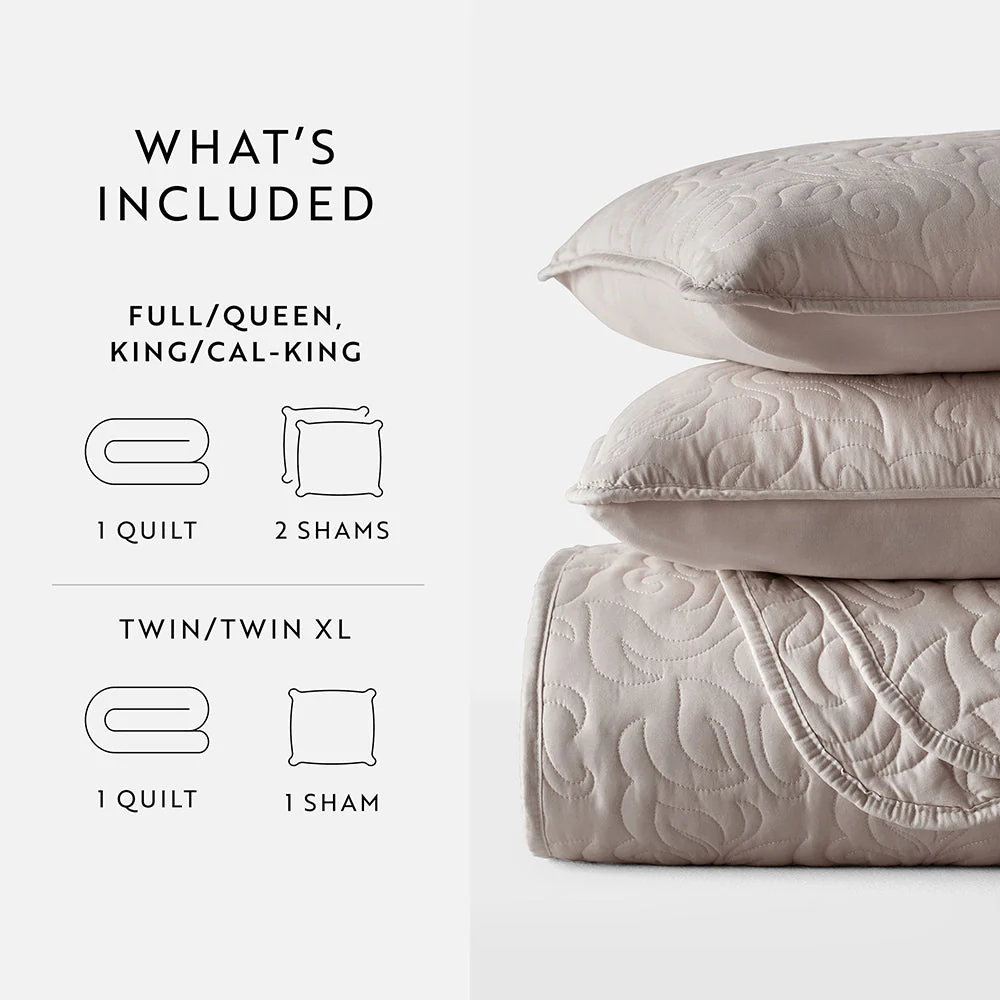 Sale - Floral 3-Piece Quilted Coverlet Set - Image 105