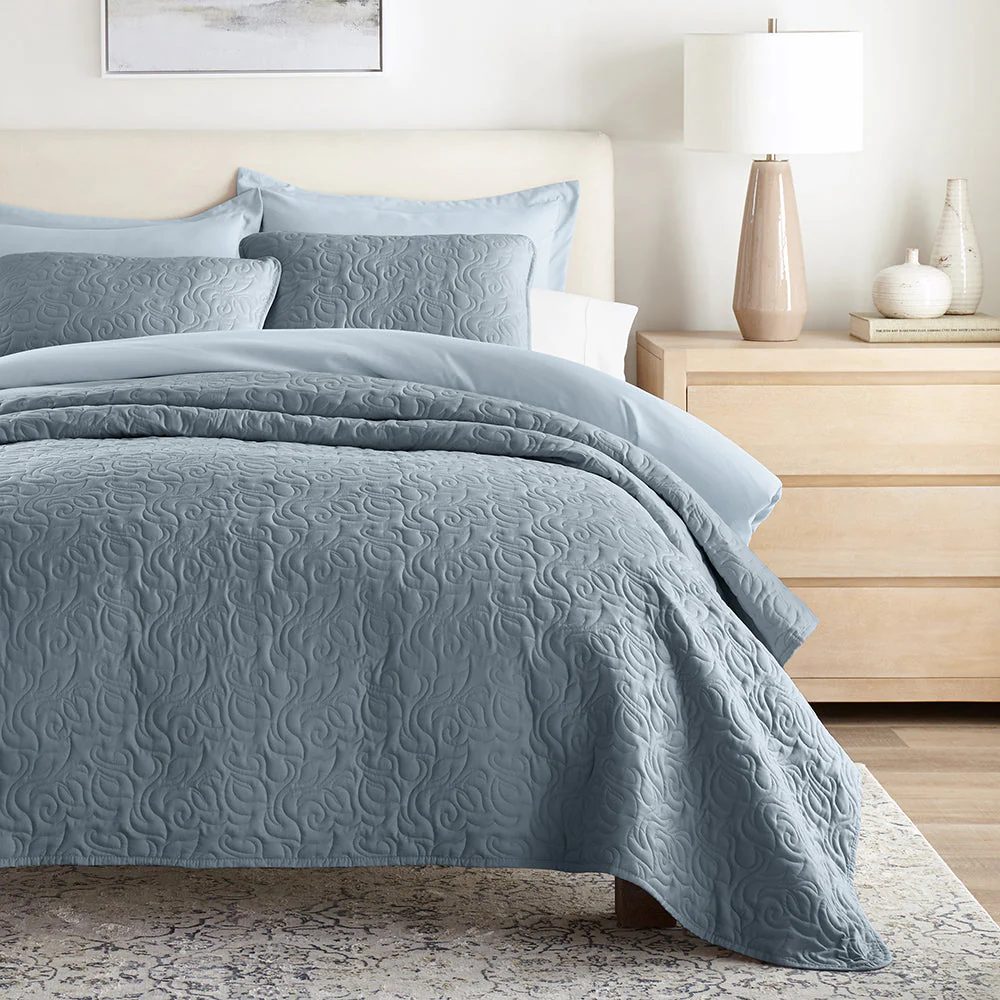 Sale - Floral 3-Piece Quilted Coverlet Set - Image 13