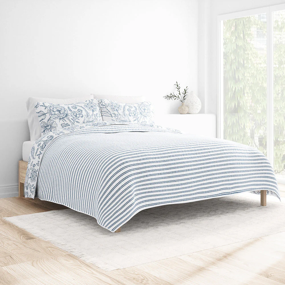 Sale - Floral 3-Piece Quilted Coverlet Set - Image 18