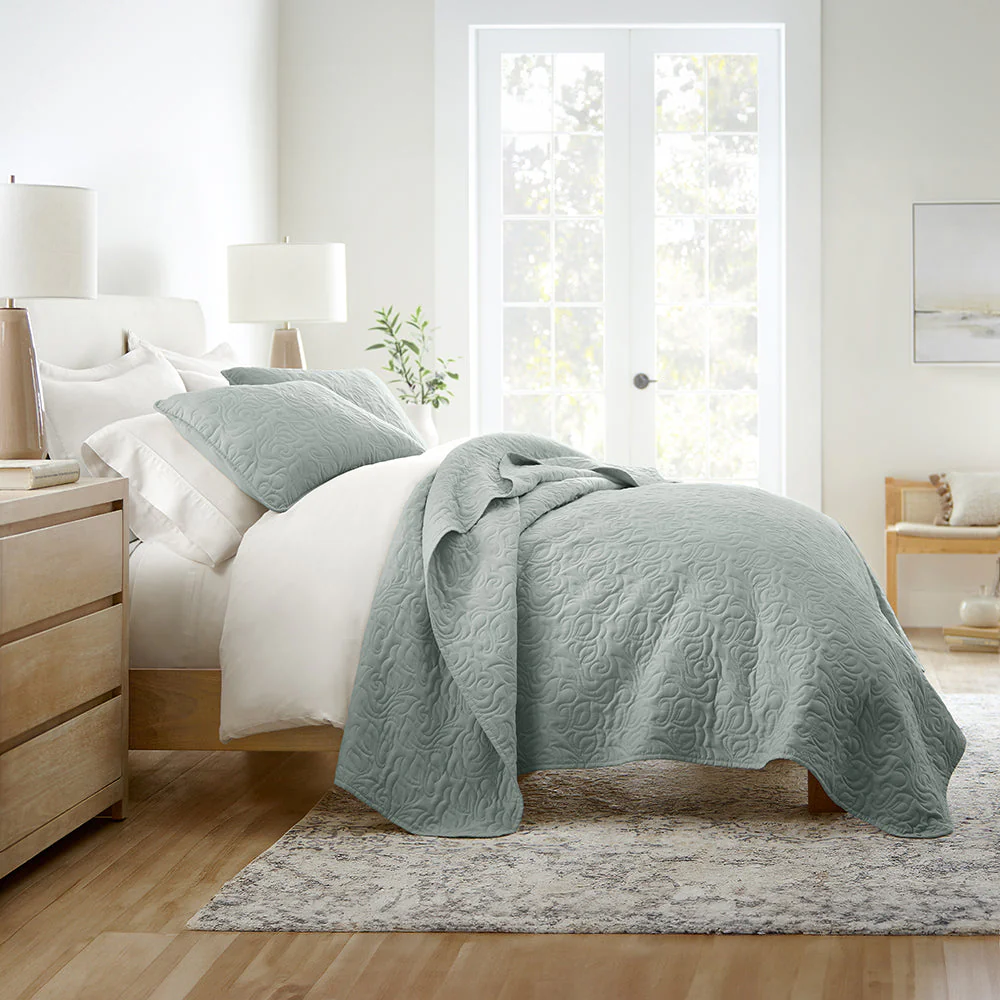 Sale - Floral 3-Piece Quilted Coverlet Set - Image 23