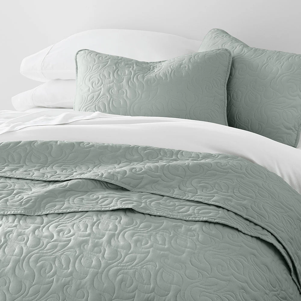 Sale - Floral 3-Piece Quilted Coverlet Set - Image 45