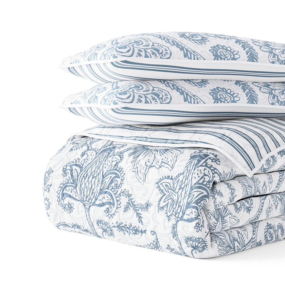 Sale - Floral 3-Piece Quilted Coverlet Set - Image 62