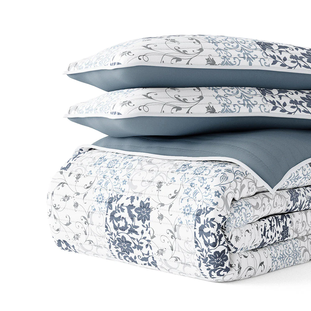 Sale - Floral 3-Piece Quilted Coverlet Set - Image 66