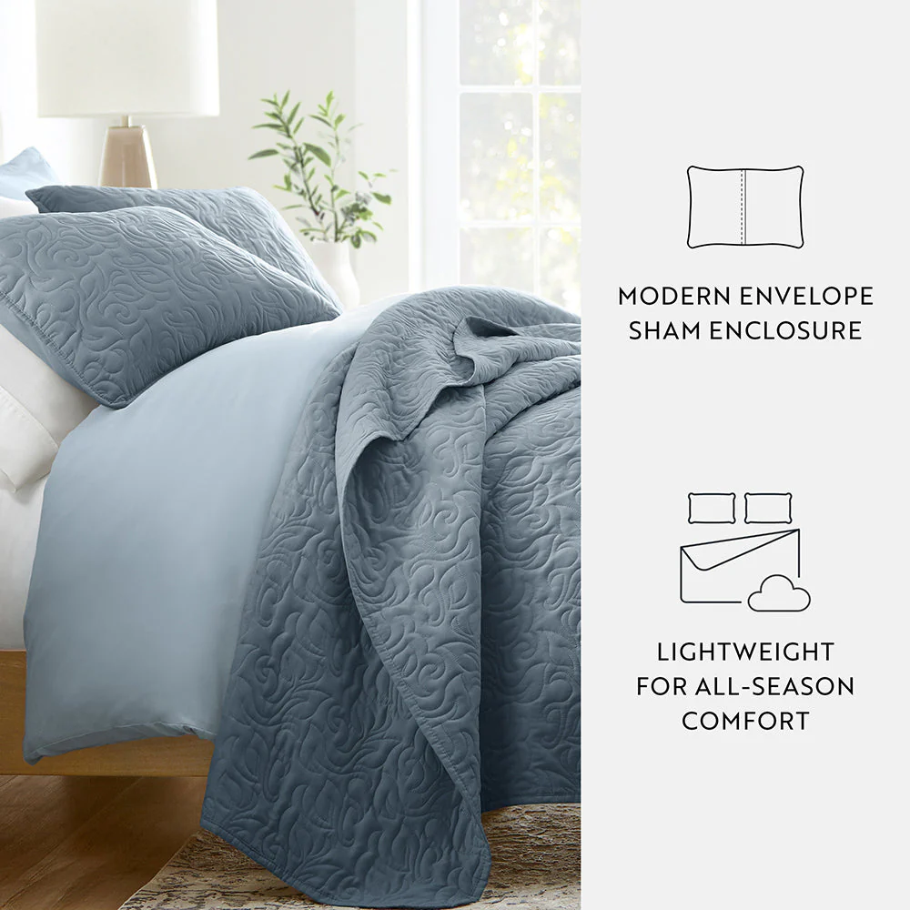 Sale - Floral 3-Piece Quilted Coverlet Set - Image 68