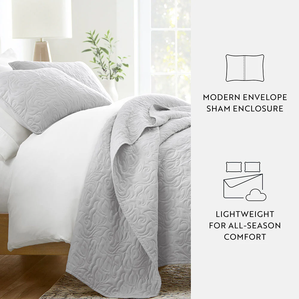 Sale - Floral 3-Piece Quilted Coverlet Set - Image 69
