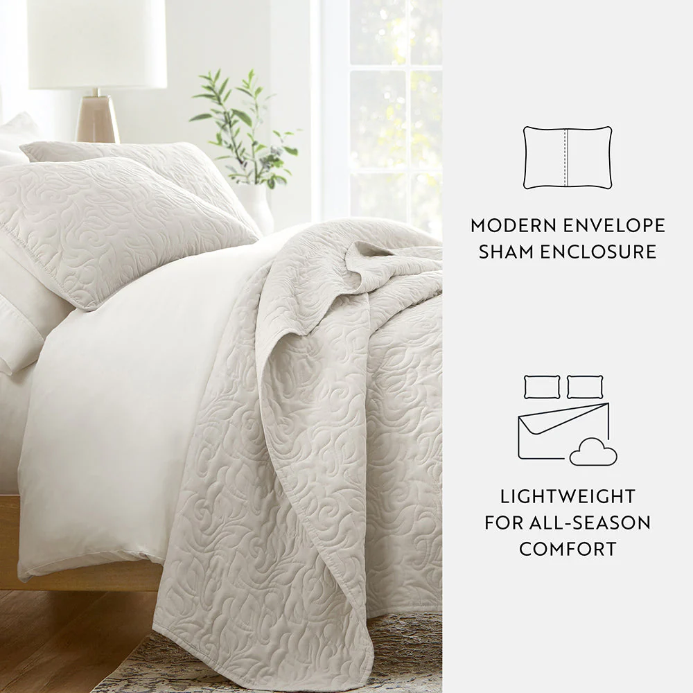 Sale - Floral 3-Piece Quilted Coverlet Set - Image 71